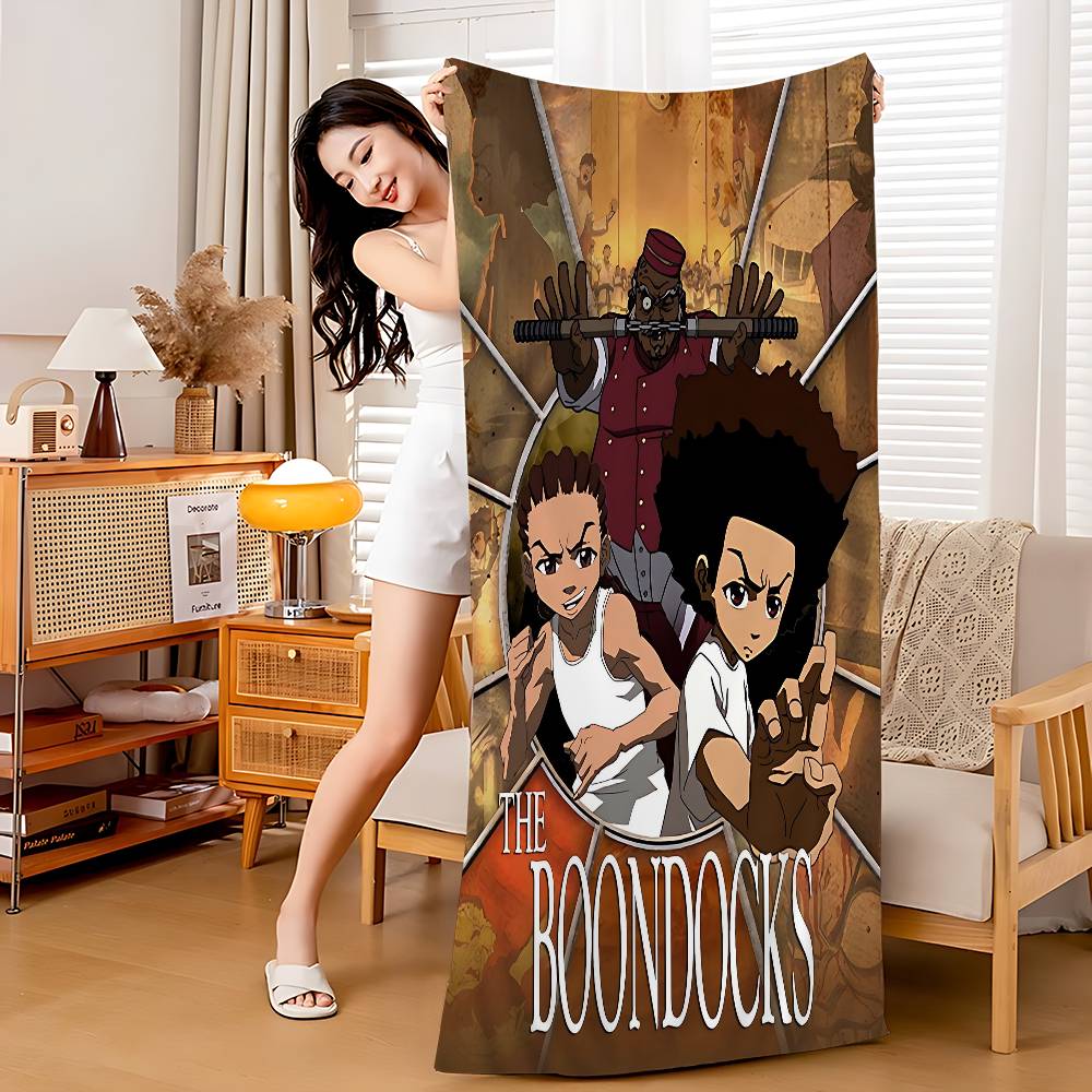 Animation T-The B-Boondocks Microfiber Beach Towel Absorbent Quick dry Soft Yoga Swimming Resort Mountain Climbing Towel