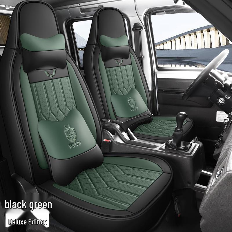 Universal Full Leather Seat Cushion for Wuling Zhiguang Small Truck - Single or Double Row, All Seasons