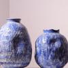 Nordic Minimalist Blue Ceramic Vase for Living Room Flower Arrangements