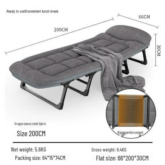 Compact Folding Bed for Office, Camping, or Hospital Use