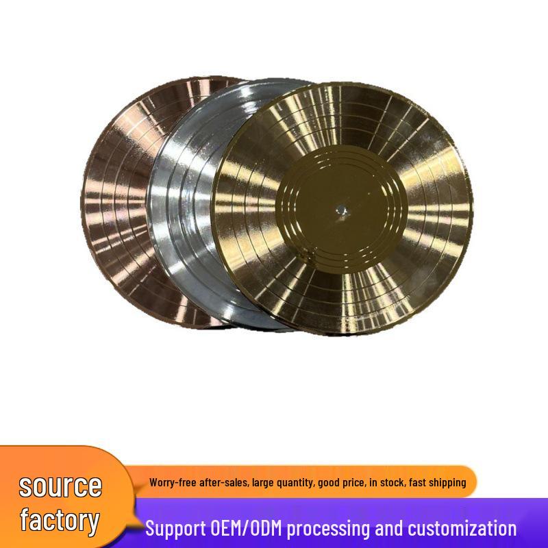 Black Vinyl Imitation Ornament - Electroplated Record Home Décor & Creative Birthday Gift