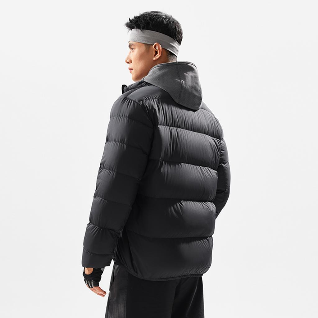 Li Ning Fitness Series Cold Resistant Outdoor Solid Color Lightweight Casual Versatile Logo Stand Collar Short Winter Down Jacket AYMU091-1