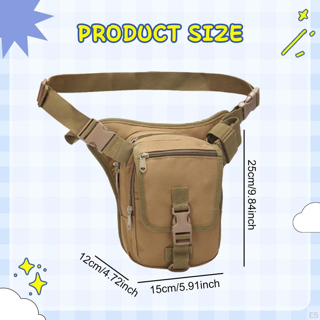Bag Leg Pouch Oxford Cloth Crossbody Backpack Waist Pack Thigh for Cycling Riding Fishing Travel