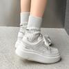 Thick-soled autumn and winter new ins trendy suction film sole leather velvet casual board shoes