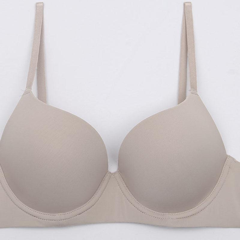 Nahtloser BH Damen 32D Push-Up-BH Satin Uni Große Brust Dünne Unterwäsche Damen Weicher Bügel Sammeln Unsichtbar Sexy Bralette