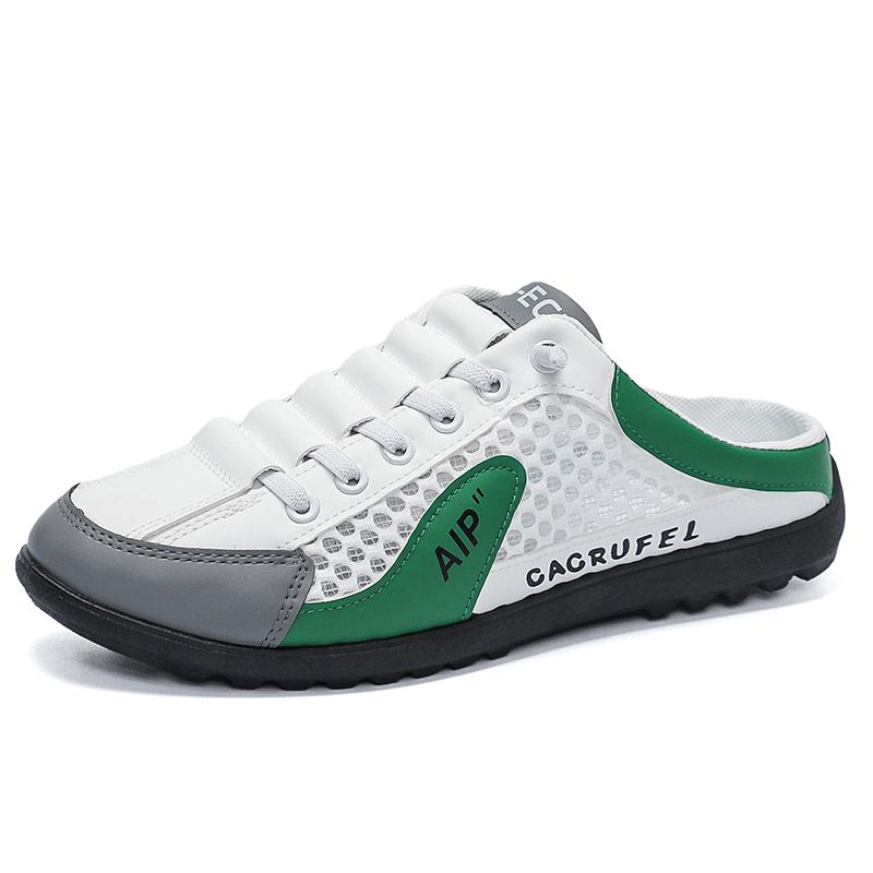 

Туфли для ленивых мужчин, летние слипоны нового стиля, полусабо, кеды, повседневная спортивная обувь, подошва из ЭВА, пластиковая поверхность 39