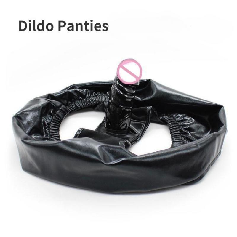 1ks Pánské Sexy Wetlook Lakovaná Kůže Anální Butt Plug Spodní Prádlo Bikiny Briefs