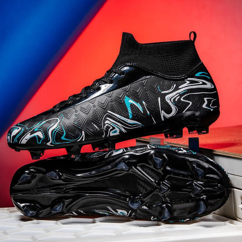 2025 new men's and women's high-top football shoes training broken nails children's students adult long nails competition sports shoes