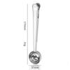 Multifunctional Coffee Scoops with Clip Powder Flour Measuring Tools Stainless Steel Bake Spoons Measure Spoons Food Sealing Clip Reusable Ya1025