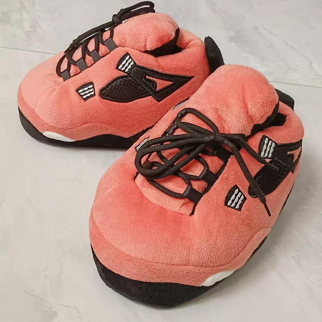 Unisex Plüschfell Winter Hausschuhe mit lustigem Kokosnuss-Design