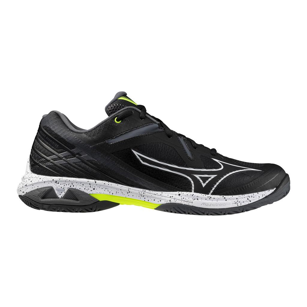Mizuno Wave Claw 3 Badminton Club and Gym Black x White x Size 4E Shoes, Use, Lightweight, Cushioned, Yellow, 25.5 cm,