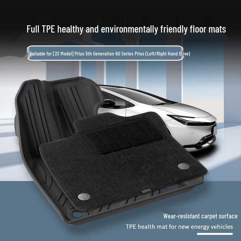 Eco-Friendly TPE Floor Mats for 2023 Right-Hand Drive Toyota Prius 5th Gen 60 Series