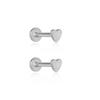 Piercing do rtu z titanu ve tvaru broskvového srdce s měsícem a hvězdou - G23, tloušťka 1,2 mm, délka 6/8/10 mm