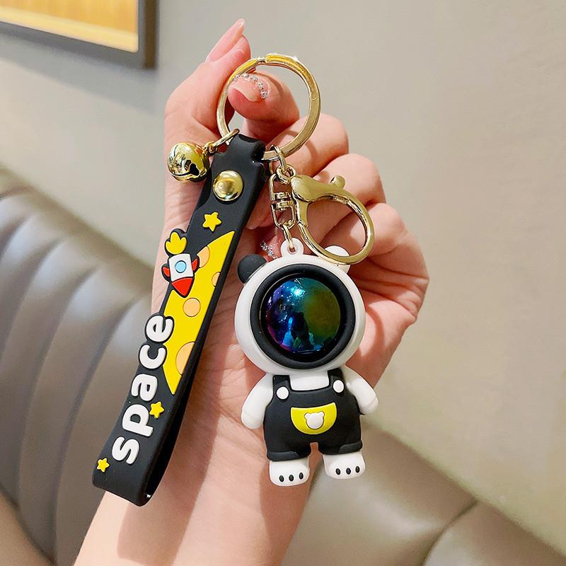 Space Charming Bear Keychain Silicone Pendant For Kids Couples Friends And