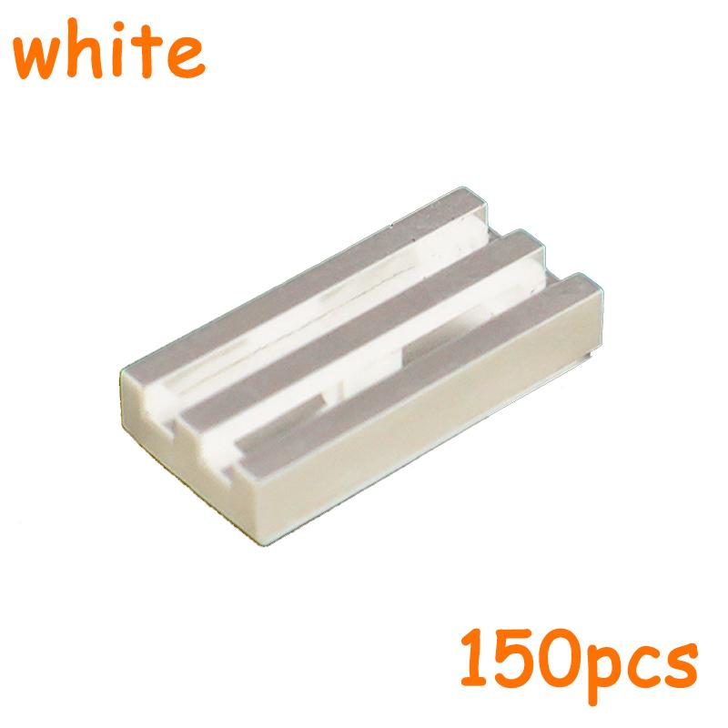 

150pcs MOC Parts Brick Tile Modified Special 1 x 2 Grille Building Blocks Assemble Particles Compatible with 2412 30244 белый
