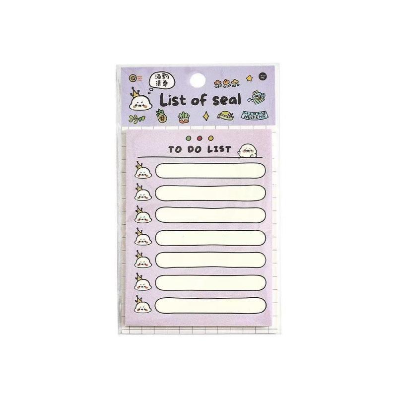 Kawai Stationery Notes Life Schedule Weekly Plan Korean Students Punch in Tearable Todo Sticky Lovely Memo Pad School Supplies