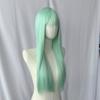 Mint Green Straight Bang Long Straight Synthetic Wig Fashion High Quality Chemical Fiber Wig Headgear Women's Wig
