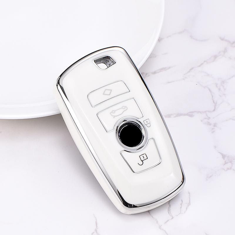 ABS Carbon Fiber Car Key Case Cover For BMW 1 2 3 4 5 6 7 Series X1 X3 X4 X5 X6 X7 F10 F20 F30 G20 G30 G01 F15 F16 G02 G05 F34