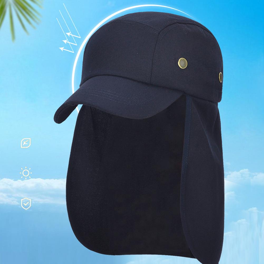 Outdoor Fisherman Hat Wide Brim Bucket Hat With Neck Cap Fishing Hiking Cover Camping Uv Adjust Y6B8