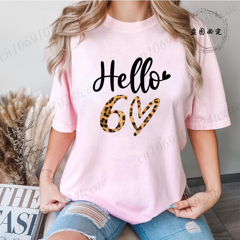 New Birthday Party Unisex T Shirt Pullover TShirts Its My 60th Birthday Leopard Printed TShirt Casual Short Sleeve TShirt