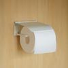 Dulton Stainless Steel Toilet Paper Holder Cover Ivory RN-1065BK, Minimalist Wall Mounted Bathroom Tissue Roll Hanger