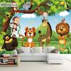 3D-Foto-Wandbilder für Kinderzimmer, Cartoon-Tier, Tiger, Löwe, Poster, Wandbilder, Kinderzimmer, Schlafzimmer, Wanddekoration, Wandbild, Tapete