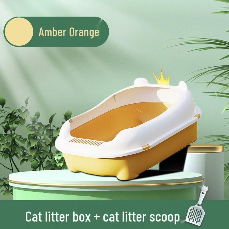 Extra-Large Semi-Enclosed Anti-Sand Cat Litter Box