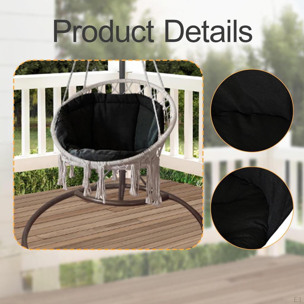 Eiersessel Kissen Ersatz Rattan Hängemattenkissen Leinen Hof Bequem Elegant Weich Terrasse