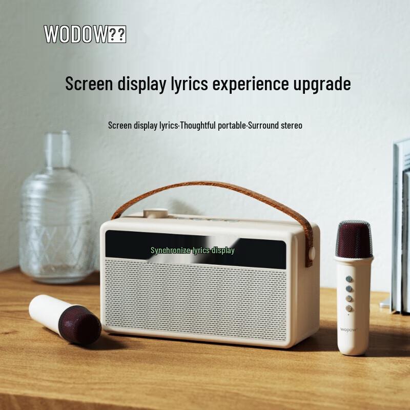 WoPin AP09 Wireless Karaoke Speaker with Dual Microphones