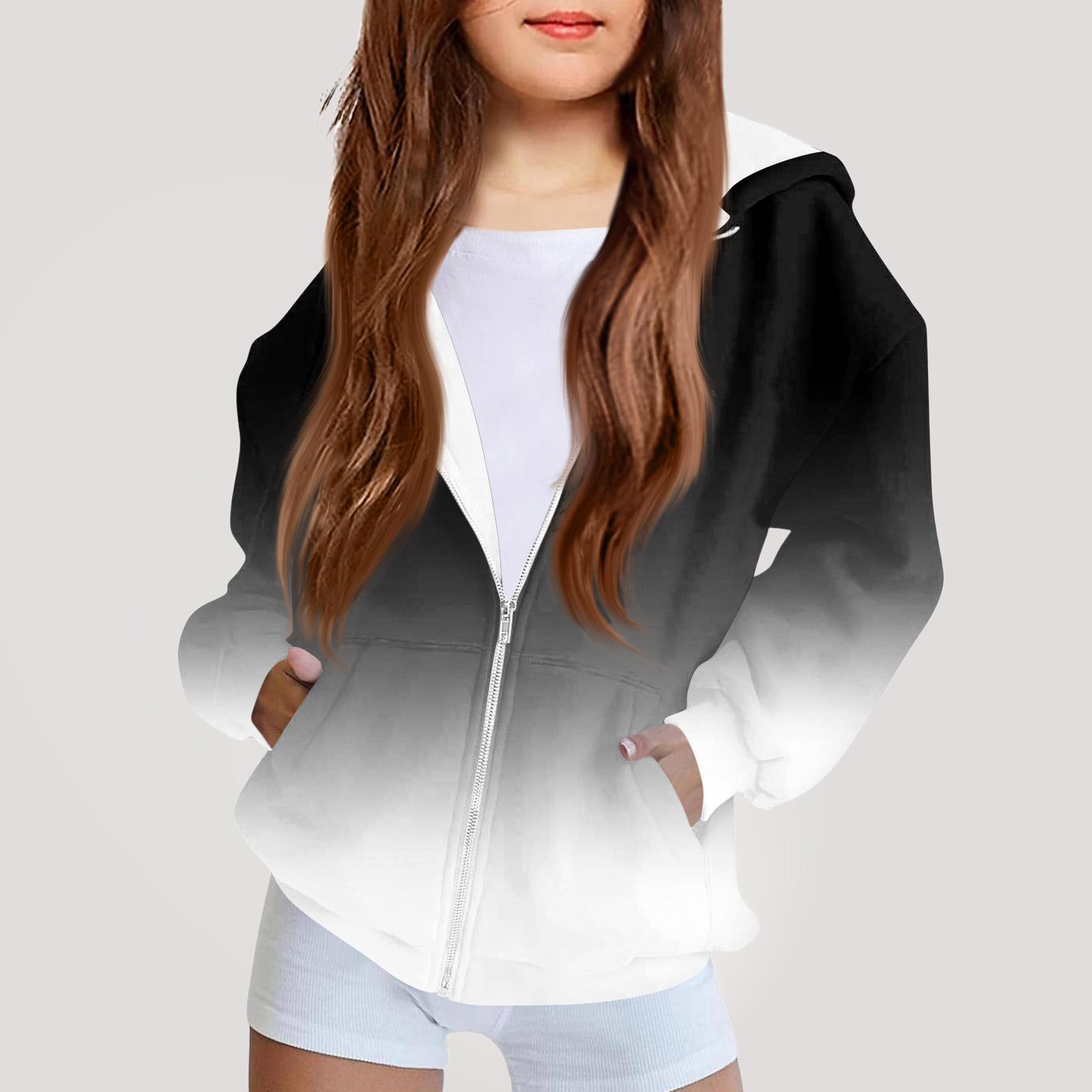 

Children s Fashion Printed Long Sleeved Hooded Sweatshirt Girls Hoodie Jacket 160