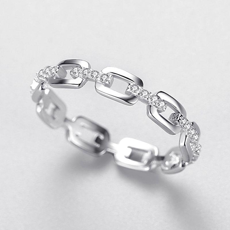 Tancise Klassischer Zirkon-Ring aus 925er-Sterlingsilber, Damenschmuck, Hochzeitsversprechen, Party-Geschenk