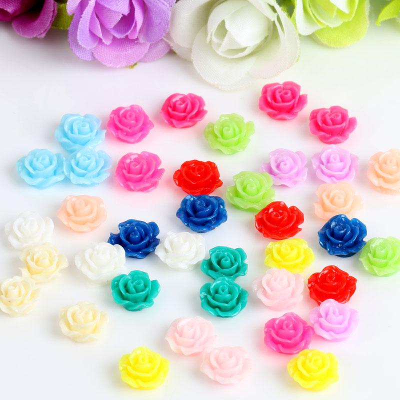 80Pcs/Pack 10mm Rose Flower Resin FlatBack Glue On Clothe/Bag Decoration DIY 80Pcs/Pack 10mm Rose Flower Resin FlatBack Glue On Clothe/Bag Decoration DIY