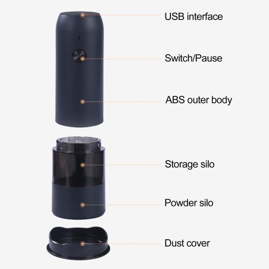 1 Set 35g Lightweight Electric Grinder Refillable Practical Electronic Salt Pepper Machine