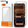 10pcs Kalebol High-Aluminum Screen-Printed Full-Coverage Anti-Fingerprint Black-Bordered HD Tempered Glass Film