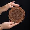 Wooden Wave Tea Pot Mat Insulated Teacup Holder Tea Ceremony Accessories Purple Sand Pot Cup Mat Table Mat Tea Saucer
