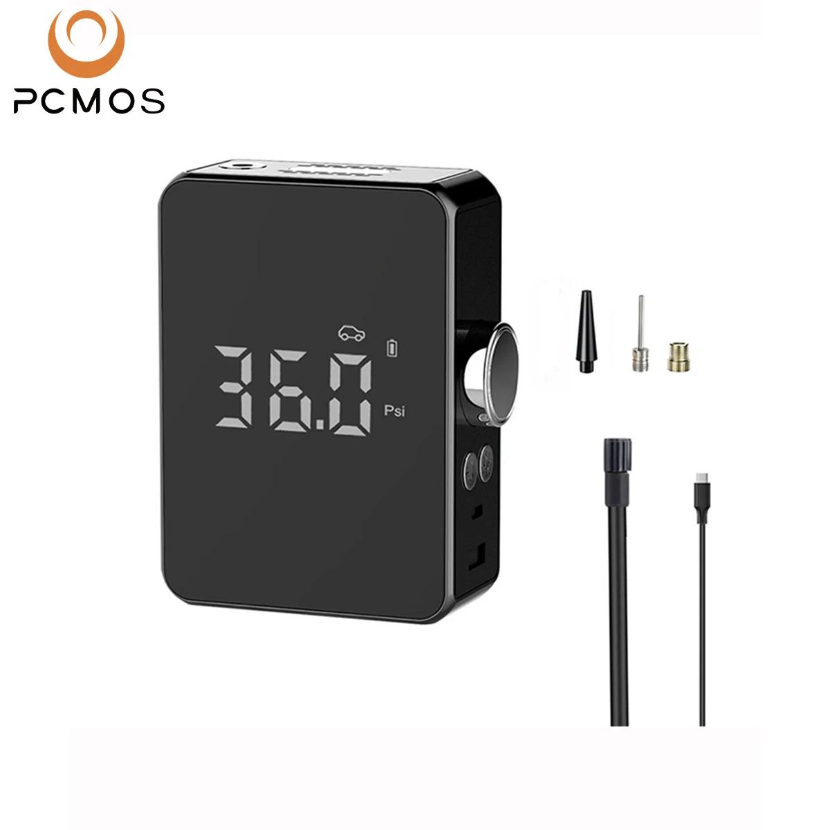 

1 комплект надувного насоса портативный мини ручной беспроводной зарядный цифровой дисплей велосипедный шинный электрический насос воздушный насос комбинированный чёрный