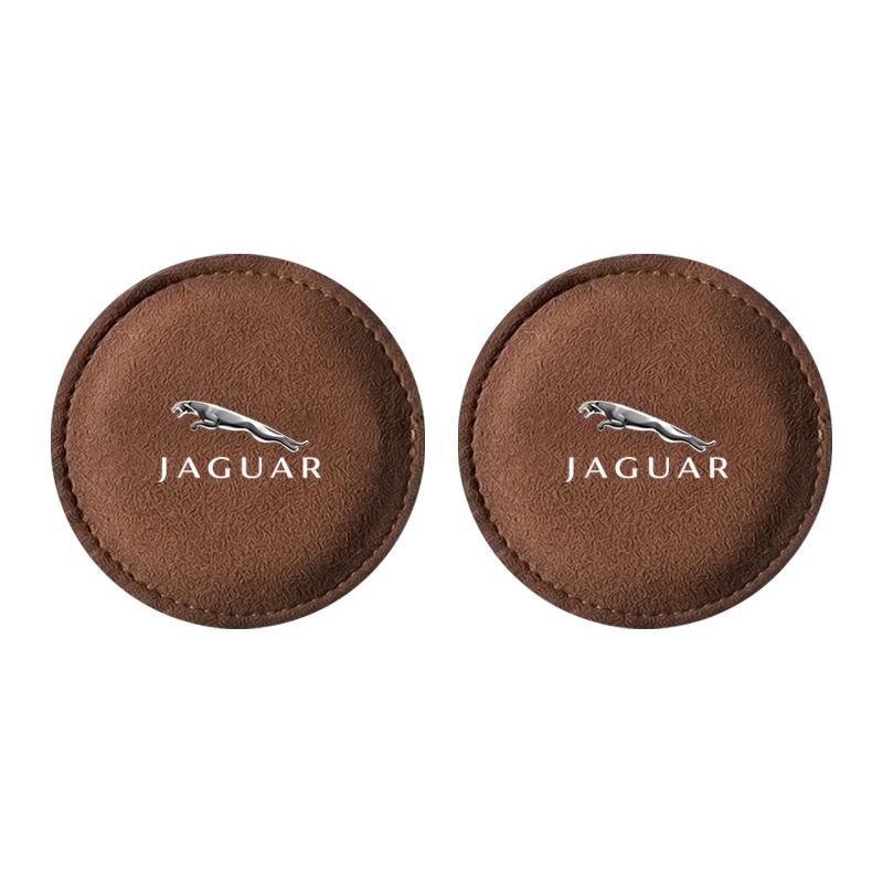 New Car Cup Holder Pad PU Leather Slot Non-slip Coaster Mat For Jaguar XF XE XJ XJ8 X351 F Pace X Type F Type Necklace Tijera Ropa Llavero