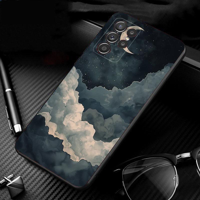 Clound Moon Star Night Phone Case For Samsung Galaxy S25 S24 S23 S22 S21 Ultra S24 S23 S22 S21 S25 Plus S24 S25 FE