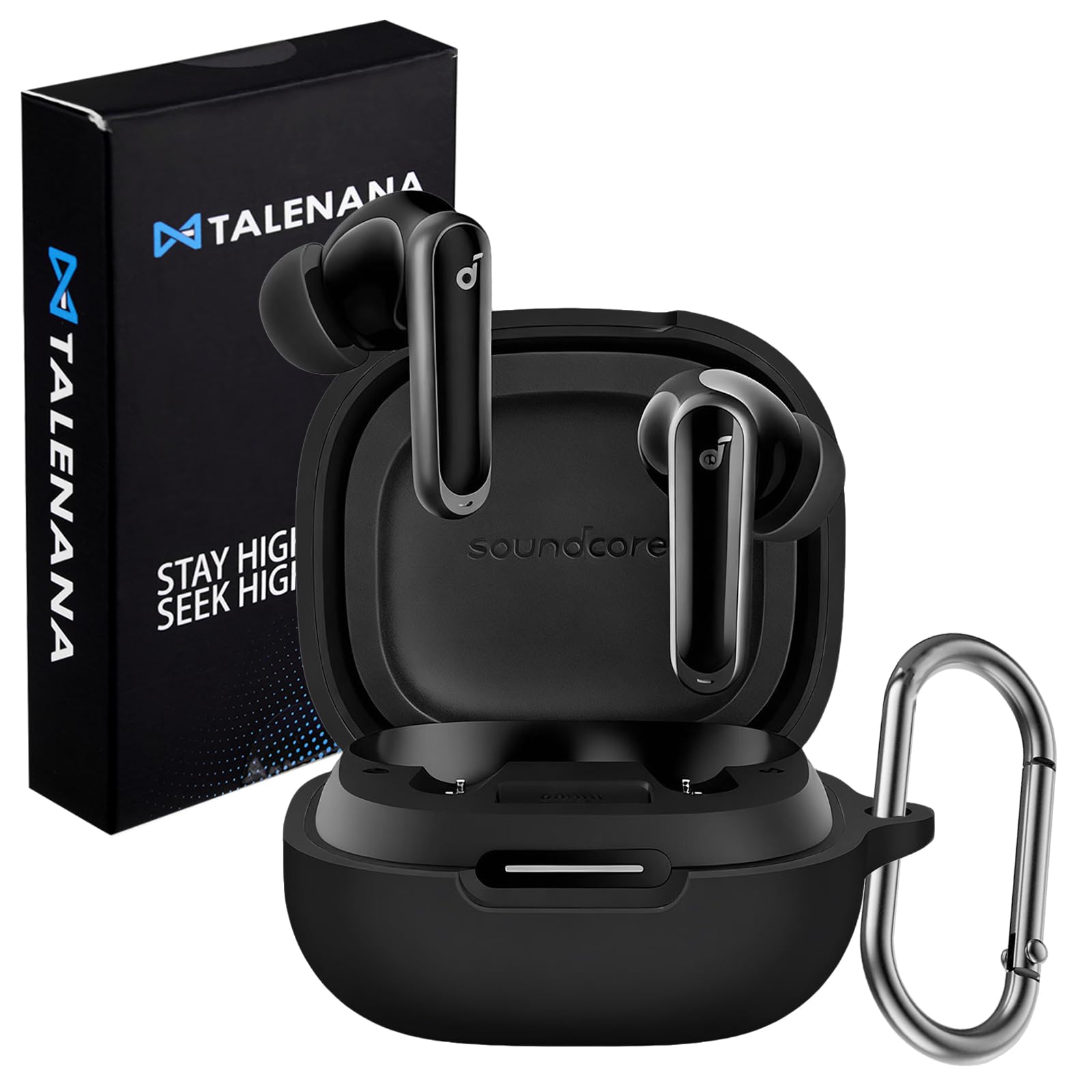 TALENANA для Anker Soundcore P40i Силиконовый Защитный Чехол с Карабином для Чехла Anker Soundcore P40i, Обложка, Ударопрочный, Водонепроницаемый,