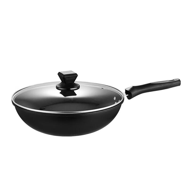 Yibo 33cm Non-Stick Stainless Steel Wok & Frying Pan