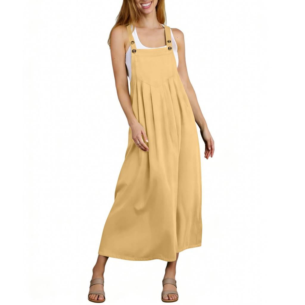 Dames Jurk, Eendelig, Kleur, Casual En Losse Pasvorm, Vintage Met Spaghettibandjes, Gemaakt Van Katoen En Linnen Mix.