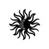 1pc Metal Sun and Moon Art Wall Decor - Elegant Sun and Moon Sign - Iron Art Silhouette - Unique Metal Wall Hanging for Home