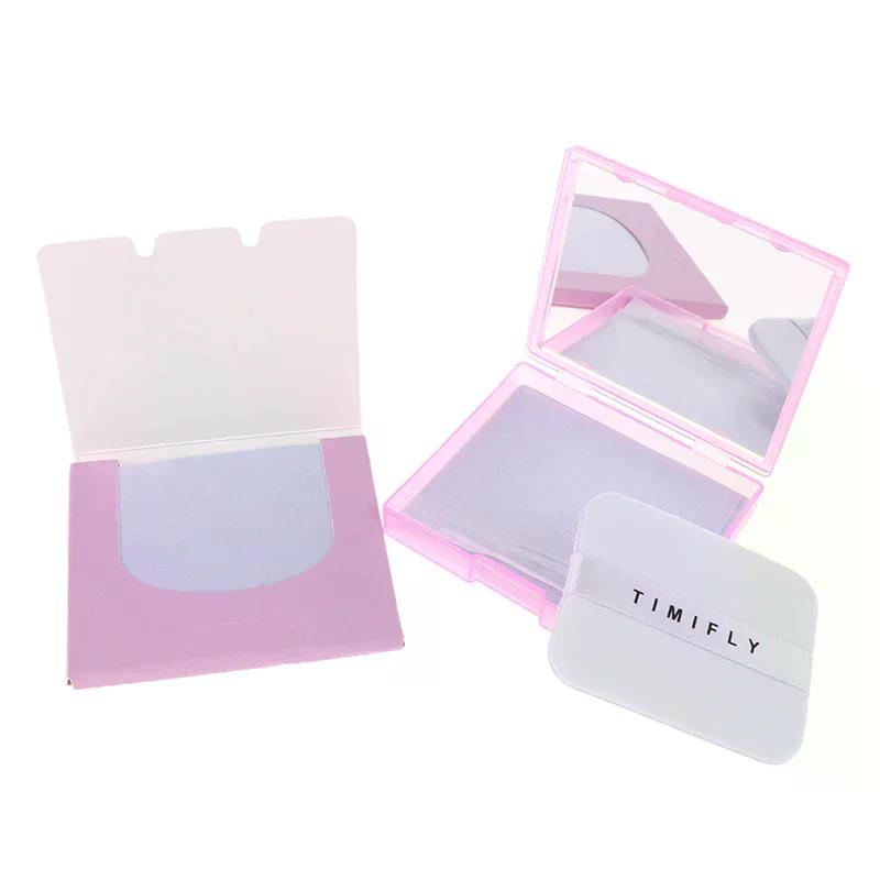 Werkzeuge Öl absorbierend Ölentfernungs-Tücher Mit Make-up-Puff 100 Stück Mattierende Gesichts-Tücher Kontrollpapier Reinigung Hautpflege
