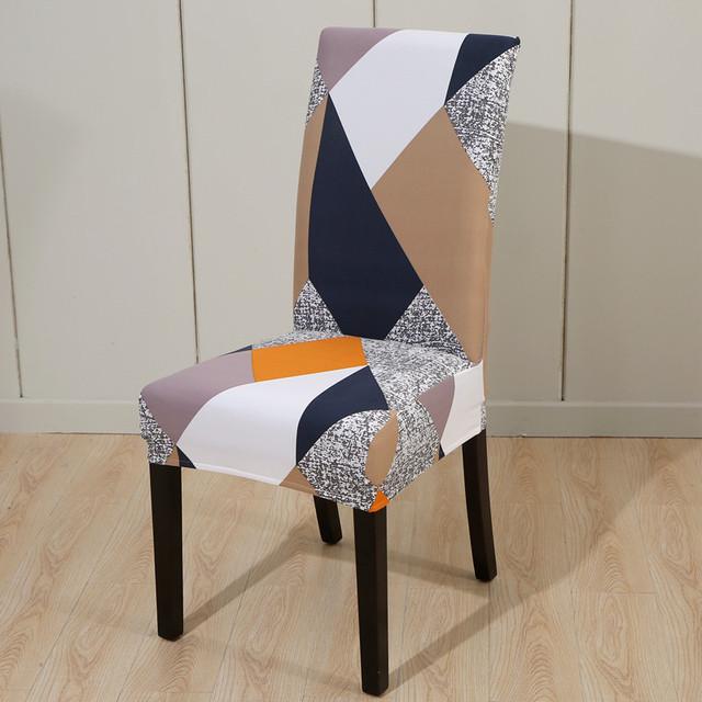 Geometry Chair Cover Dining Elastic Chair Covers Spandex Stretch Office Use Restaurant Weddings Banquet Hotel Seating Seat Covering 1pc