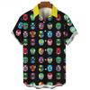 Camisa de Hombre con Estampado de Máscara 3D Verano Lucha Libre Camisa de Manga Corta Casual Camisa Hawaiana para Hombre Ropa Holgada Lucha Libre Mexicana