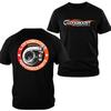 LoQngboost Performance Parts T-shirt, Turbo Engine Logo Graphic, 2 Sides