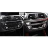 Real Carbon Fiber Car Accessories Center Climate Radio Decorative Cover Soft Sticker For BMW X3 G01 2018- X4 G02 -2024