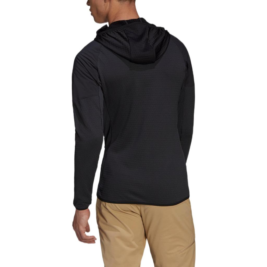 Adidas Terrex Tr Fleece Hd Jacket With Solid Logo Print Men Outerwear Black HF0726