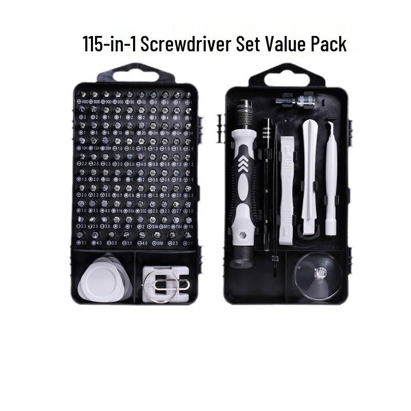 115-in-1 Precision Screwdriver Set for Mobile and Computer Repair чёрный