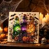 Easy Faux Pearl Craft Kits Halloween Art Kit, Pumpkin Ghost DIY Painting Kit 3D Bead Set for Adults, Handmade Wall Stress Relief Creative Hobbies
